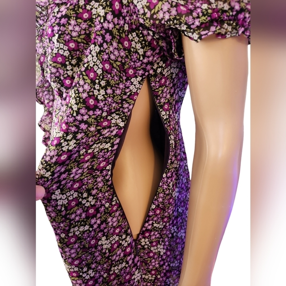 Rabbit Rabbit Rabbit Purple Floral Flitter Dress - Picture 5 of 10
